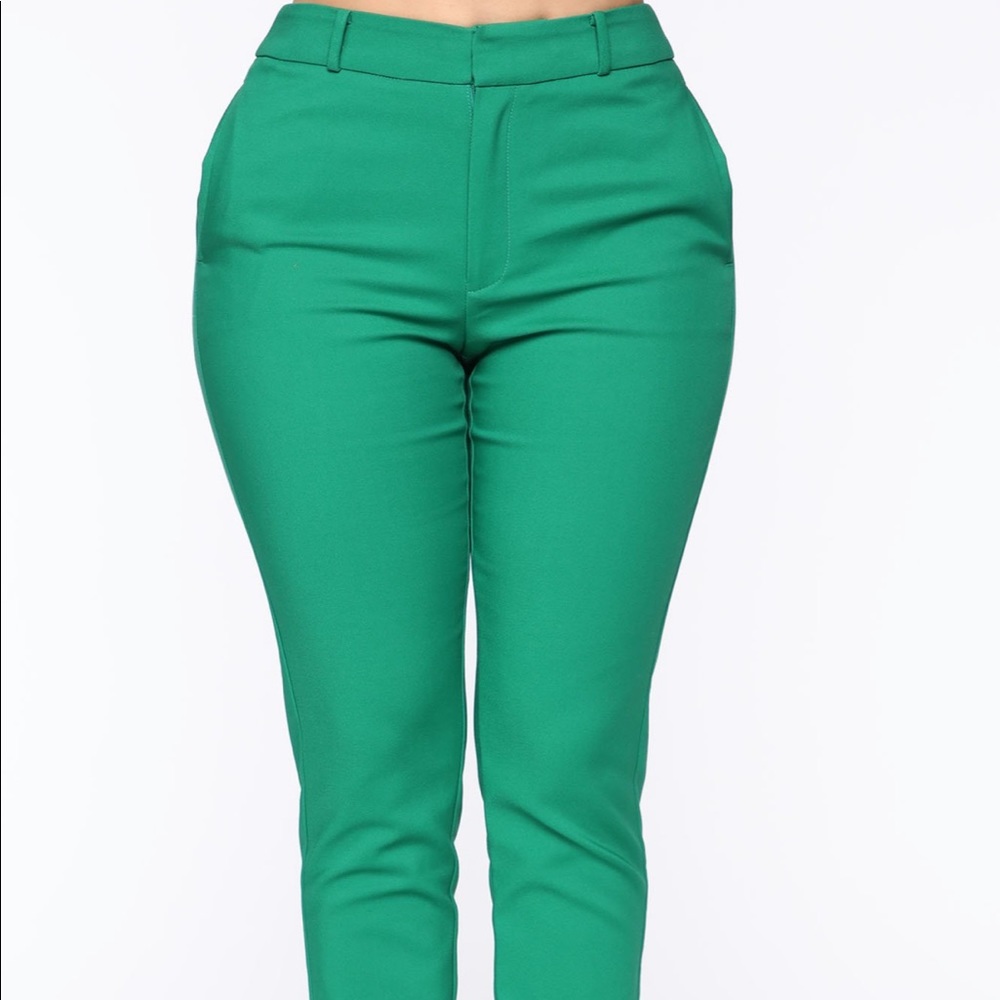 Fashion Nova - Working like a boss trousers-Green